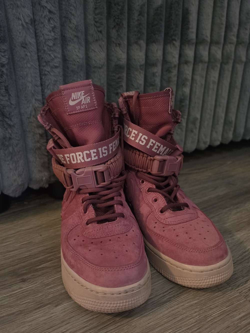 Nike SF Air Force 1 High Top Maroon Shoes